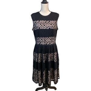London Style Collection Mesh Dotted Fit & Flare Dress Size 14 Fairycore Goth